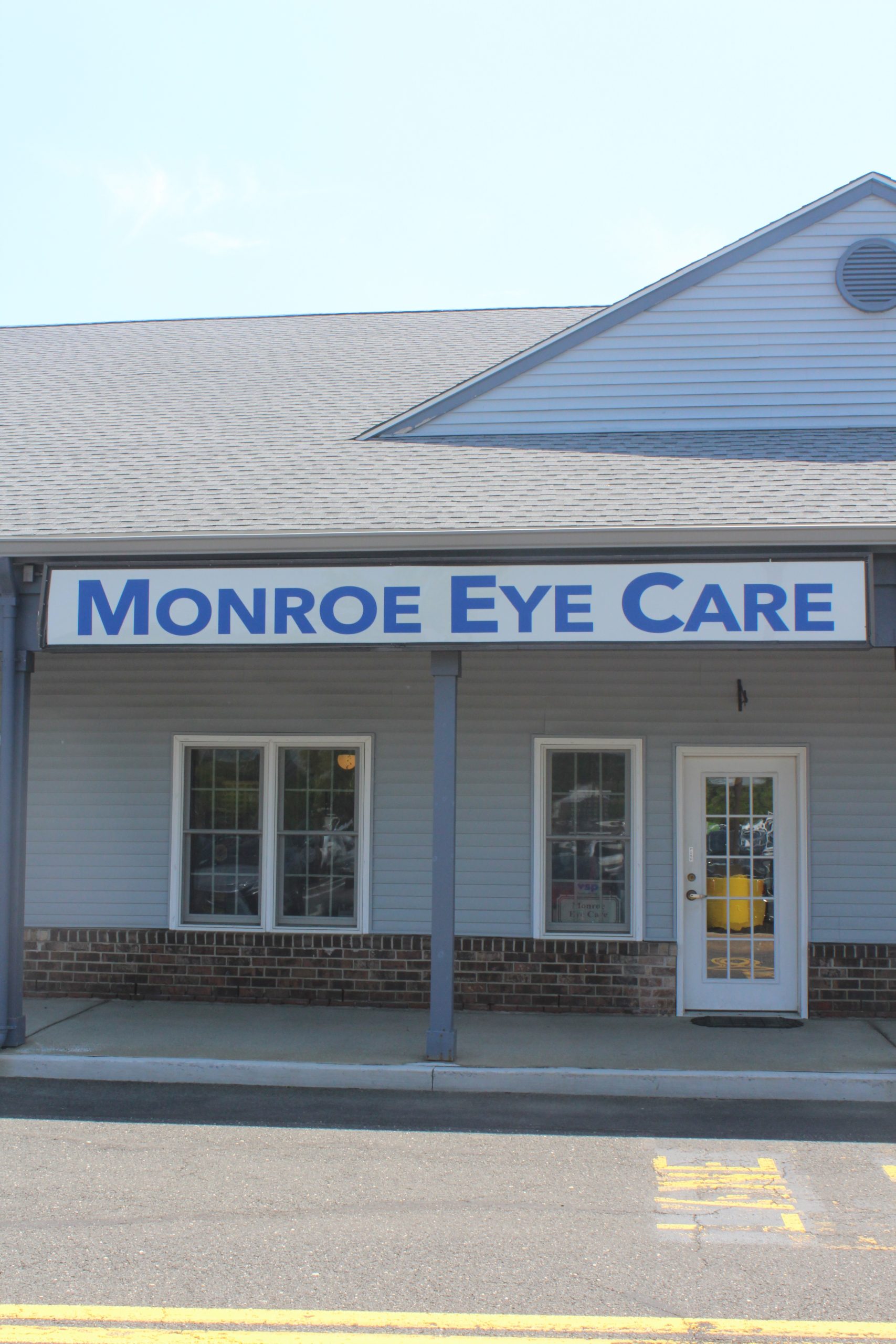 Monroe Eye Care storefront in Concordia Plaza, Monroe Township, NJ