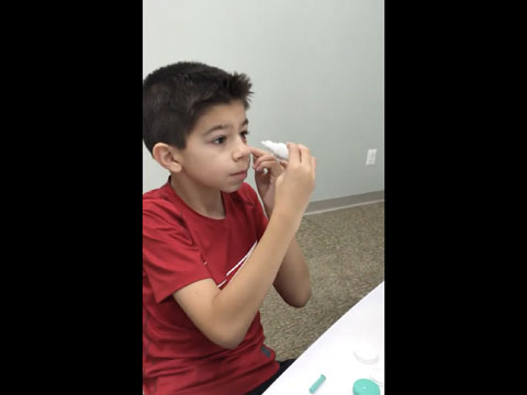A parent from the Yadalla family sharing their myopia care experience