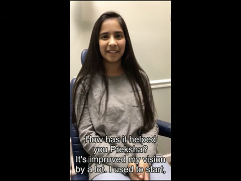 A parent from the Yadalla family sharing their myopia care experience